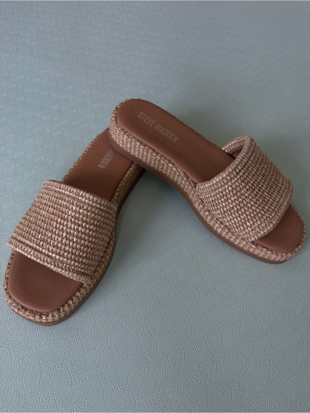Steve Madden Boardwalk Woven Slide Sandals Sz 8.5